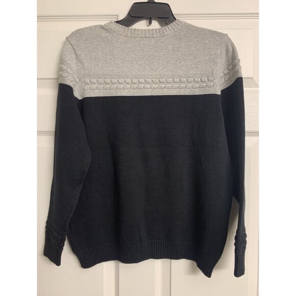 Charter Club Cotton Knit Metallic Colorblock Sweater Size PL - Picture 3 of 8